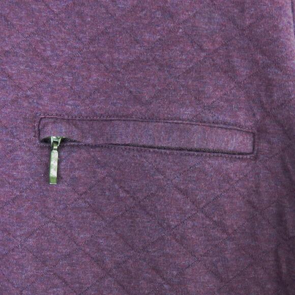 L.L. Bean Maroon Purple Marine Layer Quilted Jacket Full Zip Women's Medium - Picture 3 of 5